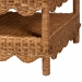 bali & pari Oteria Natural Rattan Coffee Table - Handwoven Wicker Cocktail Table with Scalloped Detailing and Open Shelf, Coastal Boho Living Room Accent - BSOPalm Short-Light Honey Rattan-CT