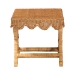 bali & pari Modesta Natural Rattan Accent Bench - Handwoven Wicker Seating with Scalloped Apron and X-Frame Base, Coastal Boho Entryway or Bedroom Seating - BSODC9050 Mod-Natural Rattan-Bench