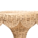 bali & pari Natala Rattan End Table - Handwoven Wicker Tulip Accent Table, Scalloped Edge Side Table for Living Room - BSODC1106 Nat-Light Honey Rattan-End Table