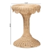 bali & pari Natala Rattan End Table - Handwoven Wicker Tulip Accent Table, Scalloped Edge Side Table for Living Room - BSODC1106 Nat-Light Honey Rattan-End Table