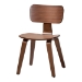 Baxton Studio Billie Wood 5-Piece Dining Set - Bentwood Frame Table with Matching Chairs, Mid-Century Style Set for Dining Room or Kitchen - BSOBillie-Walnut-5PC Dining Set