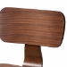 Baxton Studio Billie Wood 5-Piece Dining Set - Bentwood Frame Table with Matching Chairs, Mid-Century Style Set for Dining Room or Kitchen - BSOBillie-Walnut-5PC Dining Set