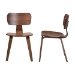 Baxton Studio Billie Wood 2-Piece Dining Chair Set - Bentwood Frame Seating with Contoured Seat and Backrest, Mid-Century Style Side Chair for Dining Room or Kitchen - BSOBillie-Walnut-DC