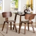 Baxton Studio Billie Wood 2-Piece Dining Chair Set - Bentwood Frame Seating with Contoured Seat and Backrest, Mid-Century Style Side Chair for Dining Room or Kitchen - BSOBillie-Walnut-DC