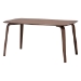 Baxton Studio Billie Wood Dining Table - Bentwood Leg Table with Rectangular Top, Mid-Century Style Centerpiece Seats 4-6 in Kitchen or Dining Room