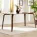 Baxton Studio Billie Wood Dining Table - Bentwood Leg Table with Rectangular Top, Mid-Century Style Centerpiece Seats 4-6 in Kitchen or Dining Room - BSOBillie-Walnut-Rectangle-DT