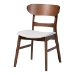 Baxton Studio Reva Wood 5-Piece Dining Set - Mid-Century Modern Table with Matching Chairs for Dining Room or Kitchen - BSOEverwood/Hexa-Taupe/Walnut-5PC Dining Set