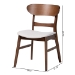 Baxton Studio Everwood 2-Piece Dining Chair Set - Bentwood Frame Seating with Contoured Back and Padded Seat, Mid-Century Style Side Chair for Dining Room or Kitchen - BSOEverwood-Taupe/Walnut-DC