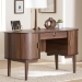Baxton Studio Hayes Wood Writing Desk - Mid-Century Modern Oval Desk with Locking Drawer and Sliding Tambour Doors for Office or Home - BSOSE SD80450WI-Columbia-Desk