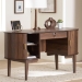 Baxton Studio Hayes Wood Writing Desk - Mid-Century Modern Oval Desk with Locking Drawer and Sliding Tambour Doors for Office or Home - BSOSE SD80450WI-Columbia-Desk