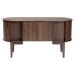 Baxton Studio Hayes Wood Writing Desk - Mid-Century Modern Oval Desk with Locking Drawer and Sliding Tambour Doors for Office or Home - BSOSE SD80450WI-Columbia-Desk