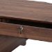 Baxton Studio Hayes Wood Writing Desk - Mid-Century Modern Oval Desk with Locking Drawer and Sliding Tambour Doors for Office or Home - BSOSE SD80450WI-Columbia-Desk