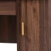 Baxton Studio Hayes Wood Writing Desk - Mid-Century Modern Oval Desk with Locking Drawer and Sliding Tambour Doors for Office or Home - BSOSE SD80450WI-Columbia-Desk