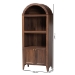 Baxton Studio Hayes Wood Cabinet with Arch Top - Mid-Century Modern Display Piece with Soft-Close Doors for Living Room or Hallway - BSOSE DC270020WI-Columbia-Cabinet