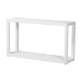 bali & pari Oaklynn Natural Grasscloth Console Table - Two-Tier Entryway Table with Open Frame, Modern Coastal Accent Table for Living Room or Hallway, White