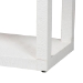 bali & pari Oaklynn Natural Grasscloth Console Table - Two-Tier Entryway Table with Open Frame, Modern Coastal Accent Table for Living Room or Hallway, White - BSOFBS201-S347 White-Console Table