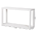 bali & pari Oaklynn Natural Grasscloth Console Table - Two-Tier Entryway Table with Open Frame, Modern Coastal Accent Table for Living Room or Hallway, White - BSOFBS201-S347 White-Console Table