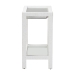 bali & pari Oaklynn Natural Grasscloth Wine Rack - Two-Tier Bar Table with Glass Shelves and Stemware Rack, Modern Coastal Console for Living Room or Dining Room, White - BSOFBS202A-S347 White/6mmRegGlass-Wine Rack