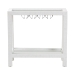 bali & pari Oaklynn Natural Grasscloth Wine Rack - Two-Tier Bar Table with Glass Shelves and Stemware Rack, Modern Coastal Console for Living Room or Dining Room, White - BSOFBS202A-S347 White/6mmRegGlass-Wine Rack