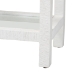 bali & pari Oaklynn Natural Grasscloth Wine Rack - Two-Tier Bar Table with Glass Shelves and Stemware Rack, Modern Coastal Console for Living Room or Dining Room, White - BSOFBS202A-S347 White/6mmRegGlass-Wine Rack