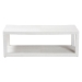 bali & pari Oaklynn Natural Grasscloth Coffee Table - Two-Tier Cocktail Table with Open Frame, Modern Coastal Centerpiece for Living Room or Lounge, White - BSOFBS203-S347 White-Coffee Table