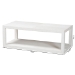 bali & pari Oaklynn Natural Grasscloth Coffee Table - Two-Tier Cocktail Table with Open Frame, Modern Coastal Centerpiece for Living Room or Lounge, White - BSOFBS203-S347 White-Coffee Table