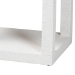 bali & pari Oaklynn Natural Grasscloth End Table - Two-Tier Accent Table with Open Frame, Modern Coastal Complement for Living Room or Lounge, White - BSOFBS205-S347 White-End Table