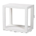 bali & pari Oaklynn Natural Grasscloth End Table - Two-Tier Accent Table with Open Frame, Modern Coastal Complement for Living Room or Lounge, White - BSOFBS205-S347 White-End Table
