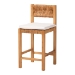 bali & pari Pava Woven Seagrass Counter Stool - Solid Mahogany Wood Stool with Textured Back, Coastal Boho Seating for Kitchen Island, Counter Height