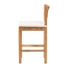 bali & pari Pava Woven Seagrass Counter Stool - Solid Mahogany Wood Stool with Textured Back, Coastal Boho Seating for Kitchen Island, Counter Height - BSOMD-39882-Honey Wooden-Cushion-CS
