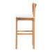 bali & pari Pava Woven Seagrass Bar Stool - Solid Mahogany Wood Stool with Textured Back, Coastal Boho Seating for Kitchen or Lounge, Bar Height - BSOMD-39883-Honey Wooden-Cushion-BS
