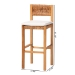 bali & pari Pava Woven Seagrass Bar Stool - Solid Mahogany Wood Stool with Textured Back, Coastal Boho Seating for Kitchen or Lounge, Bar Height - BSOMD-39883-Honey Wooden-Cushion-BS