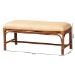 bali & pari Belen Marbled Tortoise Natural Rattan Bench - Handwoven Wicker Seating for Entryway, Living Room, or Bedroom, Coastal and Tropical Accent Furniture - BSOWS191-Tortoise/Natural Rattan-Cushion-Bench