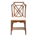bali & pari Esmery Marbled Tortoise Natural Rattan Dining Chair - Handcrafted Wicker Side Chair with Crisscross Back, Boho Coastal Seating for Dining Room or Kitchen - BSOWS193-Tortoise Cushion-Rattan-DC