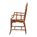 bali & pari Esmery Marbled Tortoise Natural Rattan Dining Chair - Handcrafted Wicker Armchair with Crisscross Back, Boho Coastal Seating for Dining Room or Kitchen - BSOWS194-Tortoise Cushion-Rattan-Arm-DC