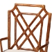 bali & pari Esmery Marbled Tortoise Natural Rattan Dining Chair - Handcrafted Wicker Armchair with Crisscross Back, Boho Coastal Seating for Dining Room or Kitchen - BSOWS194-Tortoise Cushion-Rattan-Arm-DC