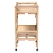 bali & pari Molina Natural Rattan Wine Cart - 2-Tier Beverage Trolley with Wheel and Bottle Holders, Tropical Coastal Style Furniture - BSOWS195-Natural-Rattan-Cart