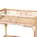 bali & pari Molina Natural Rattan Wine Cart - 2-Tier Beverage Trolley with Wheel and Bottle Holders, Tropical Coastal Style Furniture - BSOWS195-Natural-Rattan-Cart