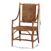 bali & pari Ramos Marbled Tortoise Natural Rattan and Seagrass Armchair - Handwoven Wicker Chair, Rustic Boho Accent Seating for Living Room or Lounge - BSOWS203-Tortoise Rattan-CC