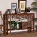 bali & pari Tahlia Marbled Tortoise Natural Rattan Console Table - Handcrafted Wicker Accent Table with Coastal Boho Style - BSOWS207-Tortoise Rattan-Console Table