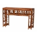 bali & pari Wahid Marbled Tortoise Natural Rattan Console Table - Handcrafted Wicker Accent Table with Coastal Boho Style for Entryway or Living Room