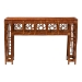 bali & pari Wahid Marbled Tortoise Natural Rattan Console Table - Handcrafted Wicker Accent Table with Coastal Boho Style for Entryway or Living Room - BSOWS208-Tortoise Rattan-Console Table