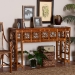 bali & pari Wahid Marbled Tortoise Natural Rattan Console Table - Handcrafted Wicker Accent Table with Coastal Boho Style for Entryway or Living Room - BSOWS208-Tortoise Rattan-Console Table