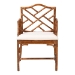 bali & pari Aella Marbled Tortoise Natural Rattan Armchair - Handcrafted Wicker Accent Seating with Open Back, Boho Coastal Seating for Living Room - BSOWS209-Tortoise Rattan Cushion-Arm-AC
