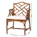 bali & pari Aella Marbled Tortoise Natural Rattan Armchair - Handcrafted Wicker Accent Seating with Open Back, Boho Coastal Seating for Living Room - BSOWS209-Tortoise Rattan Cushion-Arm-AC