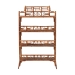 bali & pari Aleya Marbled Tortoise Natural Rattan Display Shelf - 4-Tier Handcrafted Wicker Etagere with Openwork Frame, Tropical Bookcase for Living Room or Entryway - BSOWS210-Tortoise Rattan-Shelf