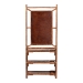 bali & pari Feyre Marbled Tortoise Natural Rattan Hall Tree - Handcrafted Wicker Entryway Organizer with Mirror, Shelving and Hooks, Tropical and Coastal Foyer Complement - BSOWS200-Tortoise Rattan-Hall Tree