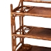 bali & pari Feyre Marbled Tortoise Natural Rattan Hall Tree - Handcrafted Wicker Entryway Organizer with Mirror, Shelving and Hooks, Tropical and Coastal Foyer Complement - BSOWS200-Tortoise Rattan-Hall Tree
