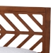 Baxton Studio Chinedu Platform Bed - Mid-Century Modern Bed with Cutout Headboard and Rounded Legs for Modern or Boho Bedrooms, Queen - BSOChinedu-Ash Walnut-Queen