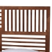 Baxton Studio Gemma Platform Bed - Mid-Century Modern Bed Frame with Slatted Wood Headboard and Angled Legs for Bedroom or Guest Room, King - BSOGemma-Ash Walnut-King